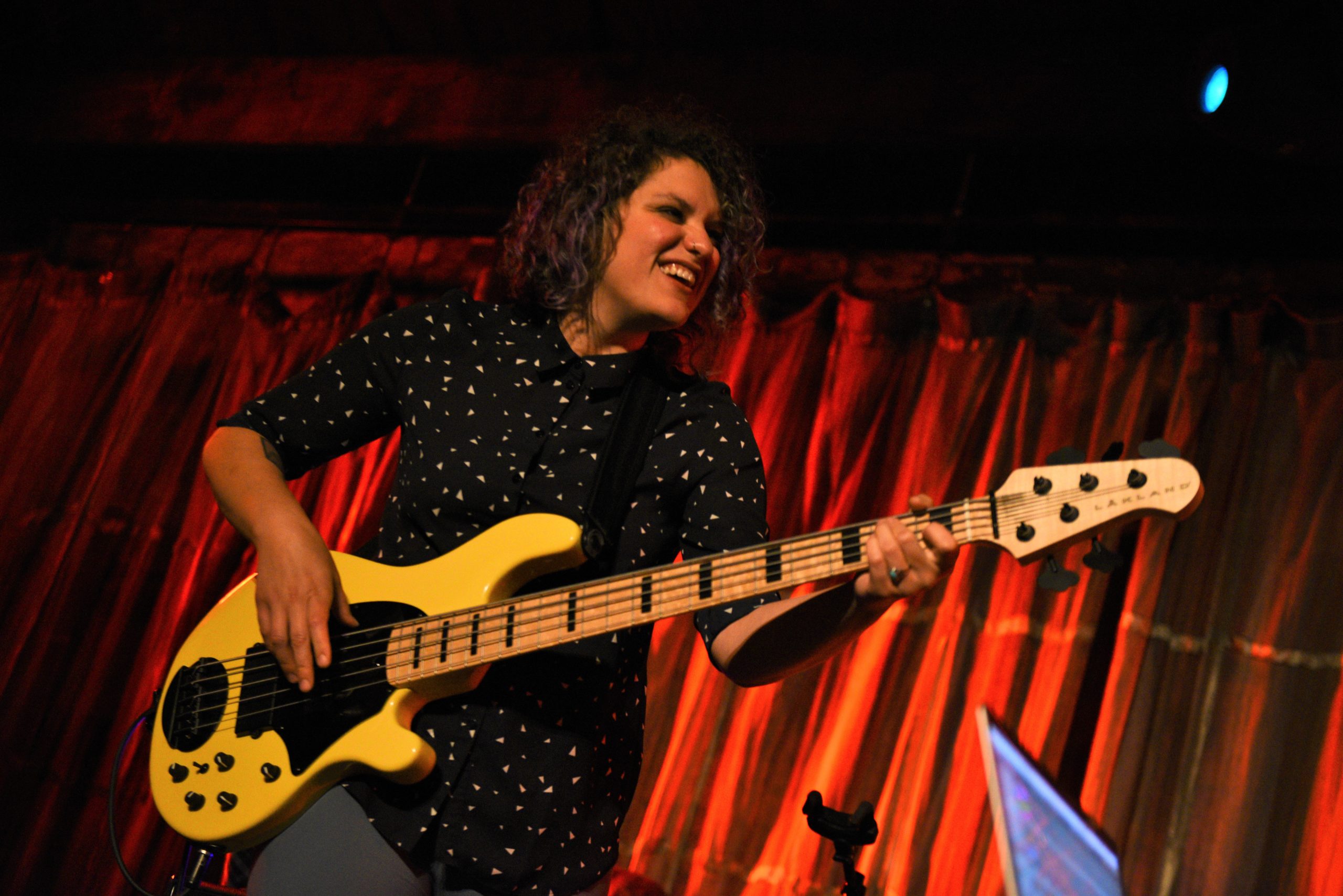 Julie Slick performance bass